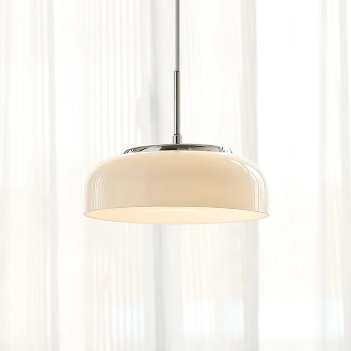 Bauhaus Hanglamp – Chroomwit Elegantie in Glas