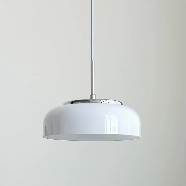 Bauhaus Hanglamp – Chroomwit Elegantie in Glas