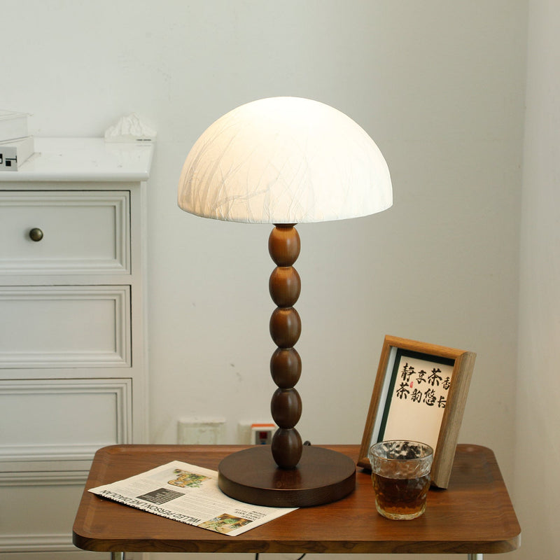 Satori – Tafellamp met papieren kap en houten accenten