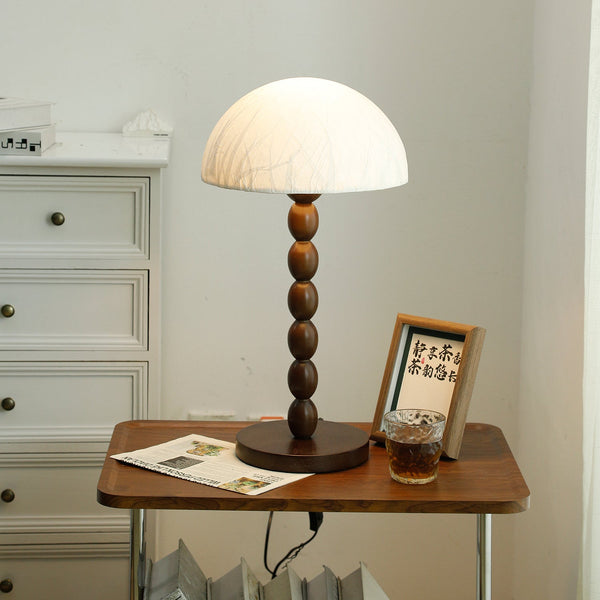 Satori – Tafellamp met papieren kap en houten accenten