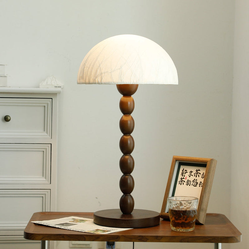 Satori – Tafellamp met papieren kap en houten accenten