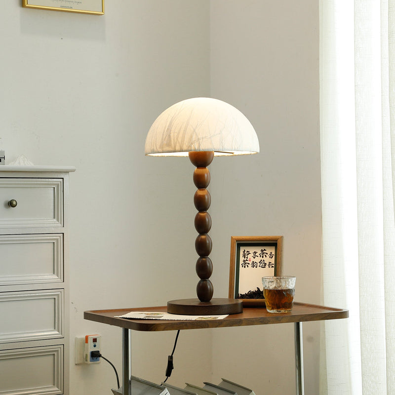 Satori – Tafellamp met papieren kap en houten accenten