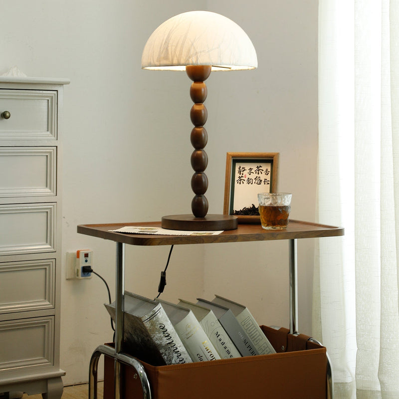 Satori – Tafellamp met papieren kap en houten accenten