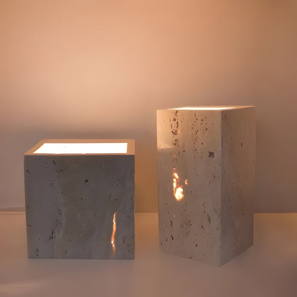 ScandiStone – Wandlamp in Travertin Natuursteen