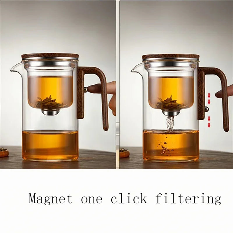 NARA | Elegante glazen theepot met infuser - Creatief ontwerp voor losse thee