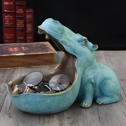 HippoCharm – Luxe Beeld van een Nijlpaard in Artistieke Afwerking