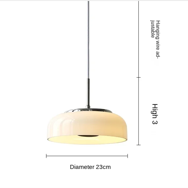 Bauhaus Hanglamp – Chroomwit Elegantie in Glas