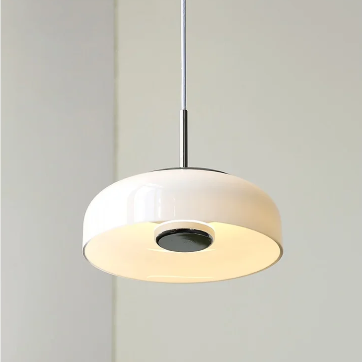 Bauhaus Hanglamp – Chroomwit Elegantie in Glas