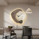 Nara – Moderne Wandklok van Hout met Stil Uurwerk