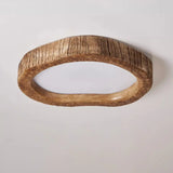 Nara – Plafondlamp in Houtlook voor een Warme en Rustieke Sfeer
