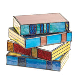 ChromaPage | Nachtlampje van boeken met levendig glas-in-lood-ontwerp