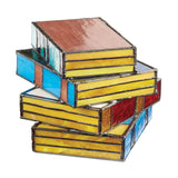 ChromaPage | Nachtlampje van boeken met levendig glas-in-lood-ontwerp