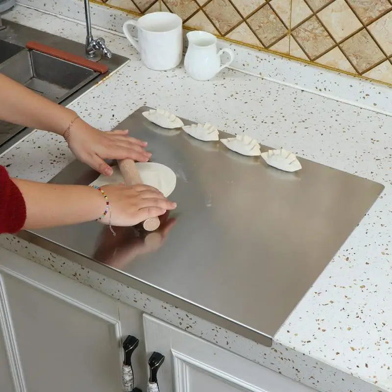 Maison Nara – Roestvrijstalen Snijplank met Antislip & Opstaande Rand