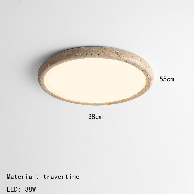 Natural Stone – LED-plafondlamp van travertinsteen