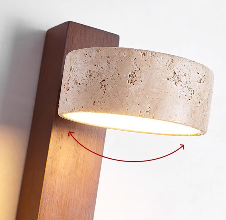 Wabi Sabi Wandlamp – Rust in Steen en Licht