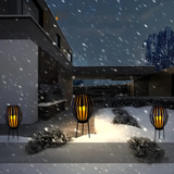 TwilightVault Light – Solarlantaarn met Vlamlichteffect in Metalen Kooi