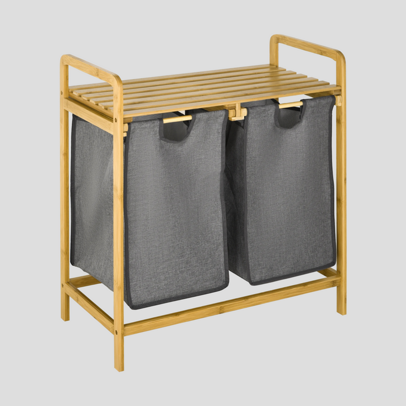 NARA – Bamboe Wasmand met Dubbel Compartiment