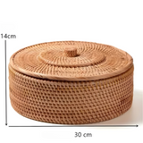 RusticBreeze – Handgemaakte Rattan Opbergbox met Deksel