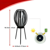 TwilightVault Light – Solarlantaarn met Vlamlichteffect in Metalen Kooi