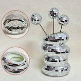 Maison – Spiegelmozaïek Decoratieve Vaas in Disco-Stijl