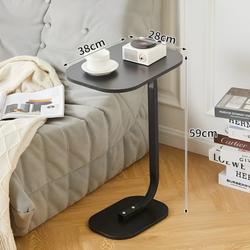 Nara – Industriële C-Vorm Bijzettafel voor Bank, Bed of Kantoor