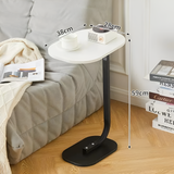 Nara – Industriële C-Vorm Bijzettafel voor Bank, Bed of Kantoor