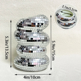 Maison – Spiegelmozaïek Decoratieve Vaas in Disco-Stijl