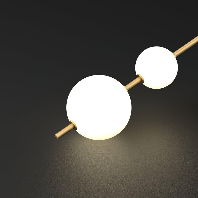 GlobeGlow – Verticale wandlamp met glazen bollen in modern design