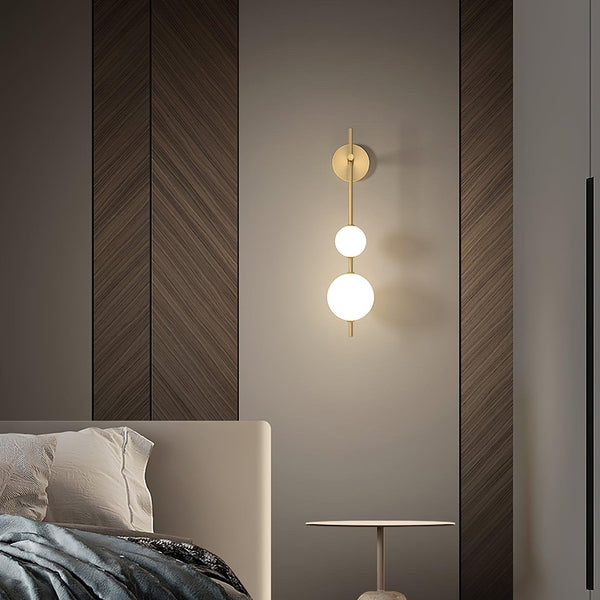 GlobeGlow – Verticale wandlamp met glazen bollen in modern design