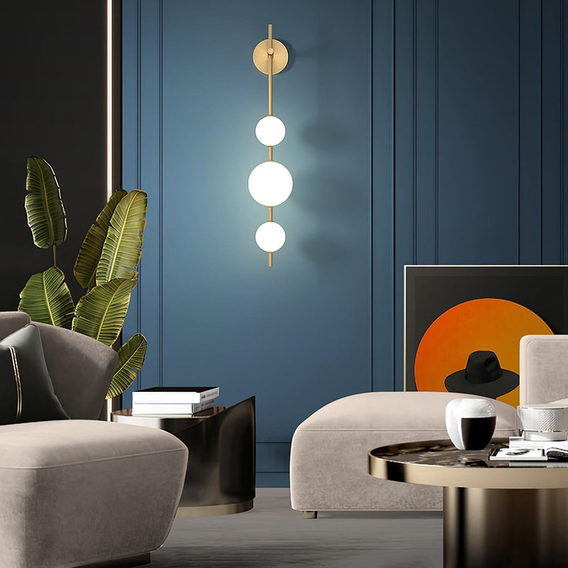 GlobeGlow – Verticale wandlamp met glazen bollen in modern design
