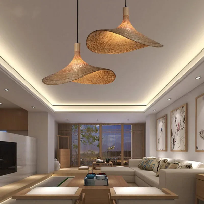 NaturGlow – Plafondlamp van Natuurlijke Bamboe
