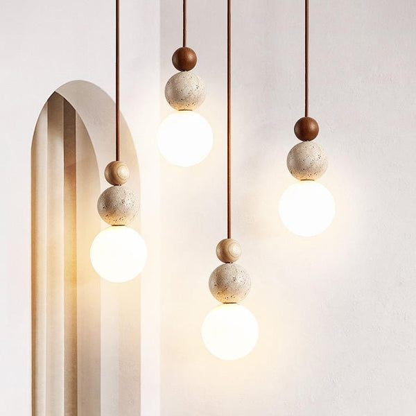 Travertine Lava Stone Hanglamp