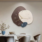 Nara – Moderne Wandklok van Hout met Stil Uurwerk