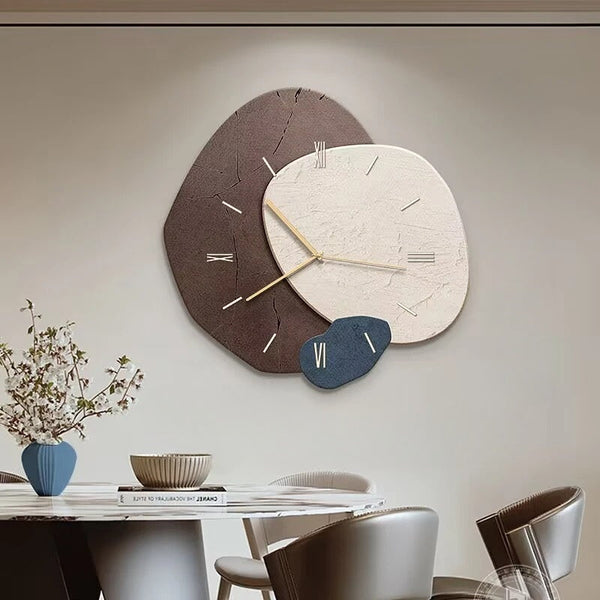 Nara – Moderne Wandklok van Hout met Stil Uurwerk