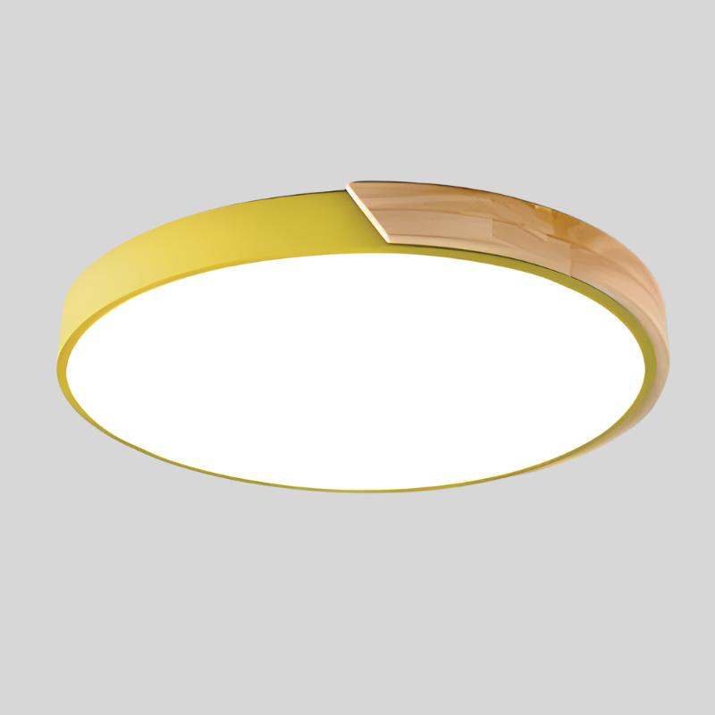 Nordic Wooden Macaron Plafondlamp