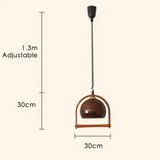 Bauhaus Houten & Glazen Hanglamp – Vintage Design