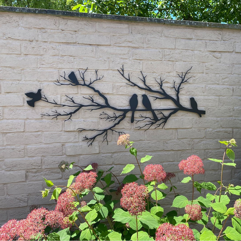 Maison Nara – Metalen Wanddecoratie ‘Vogels op Tak’