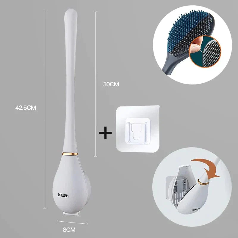Nara – Toiletborstel met Flexibele Kop en Wandhouder
