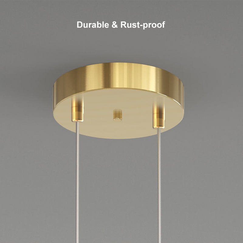 2-Lichts Cirkel Hanglamp Goud Messing Gecharmeerd