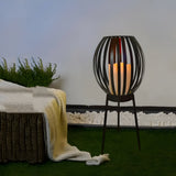 TwilightVault Light – Solarlantaarn met Vlamlichteffect in Metalen Kooi