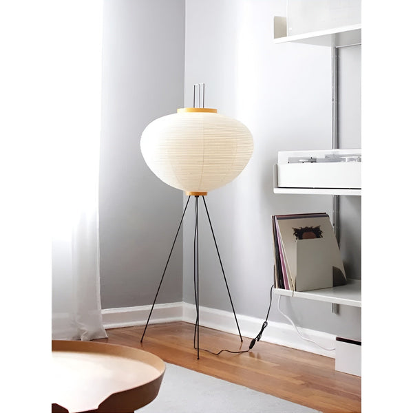 Nara – Japanse Vloerlamp van Rijstpapier met Verstelbare LED