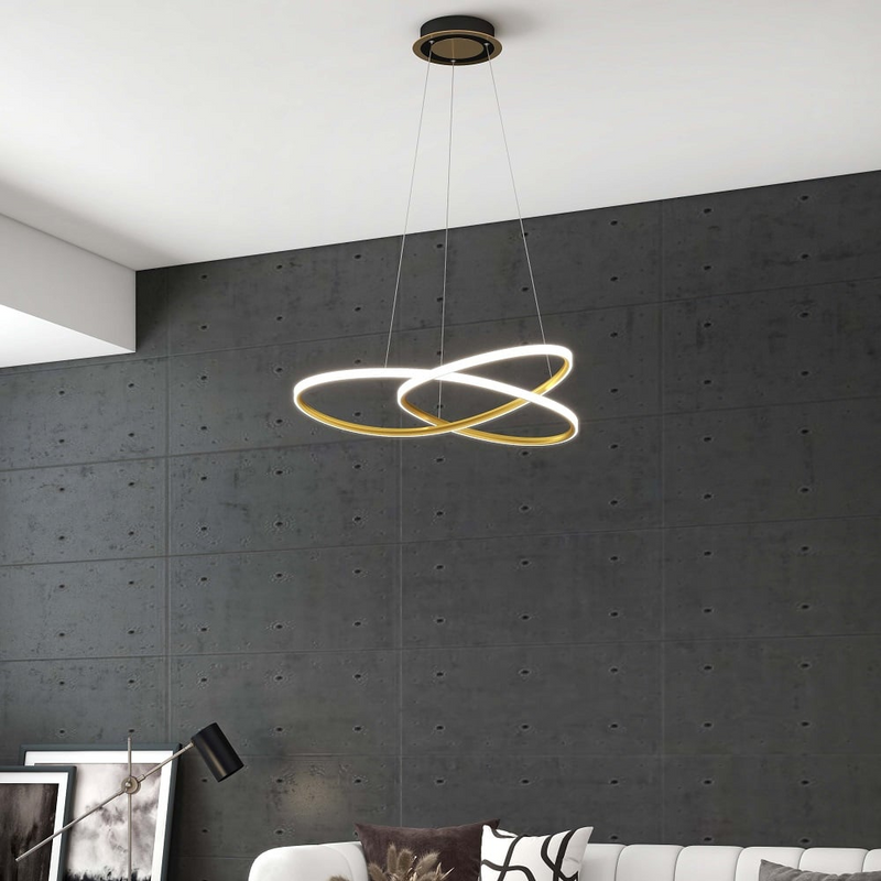 Gold Circle Hanglamp - LED Plafondlamp