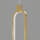 2-Lichts Cirkel Hanglamp Goud Messing Gecharmeerd