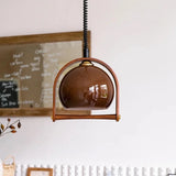 Bauhaus Houten & Glazen Hanglamp – Vintage Design