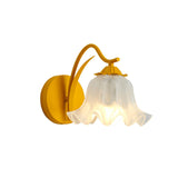 Franse retro wandlamp in bloemvorm