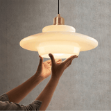 Mid-Century Glass – Hanglamp met melkwitte kap