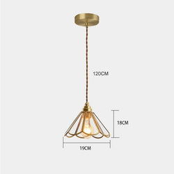 Vintage Stained Glass – Luxe hanglamp met glas-in-loodkap