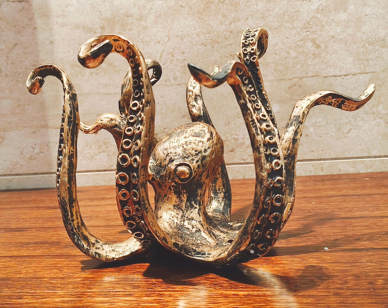 Maison Nara – Octopus Houder in Bronzen Nautische Stijl