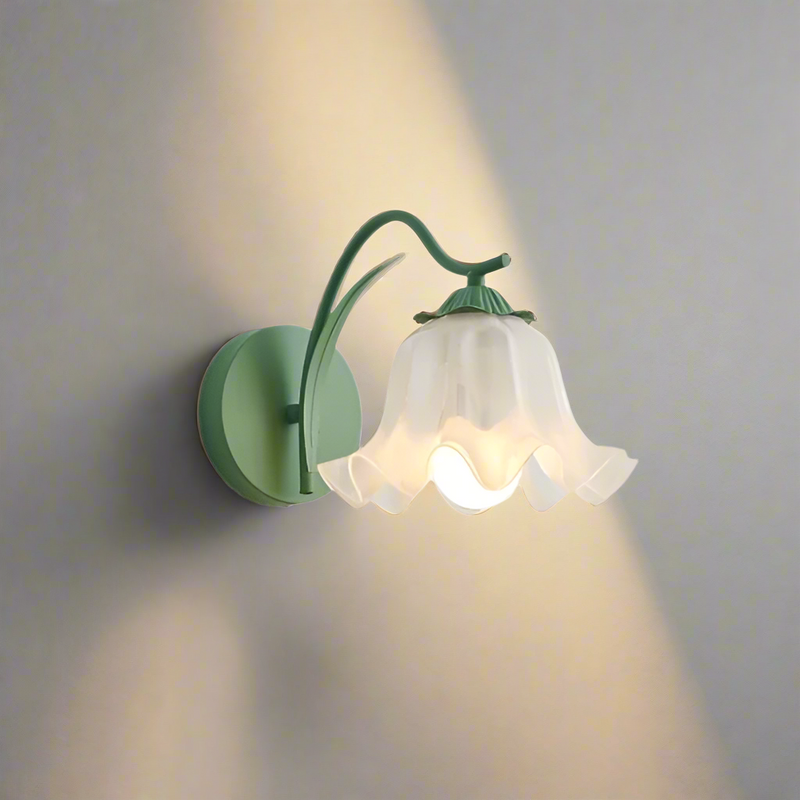 Franse retro wandlamp in bloemvorm