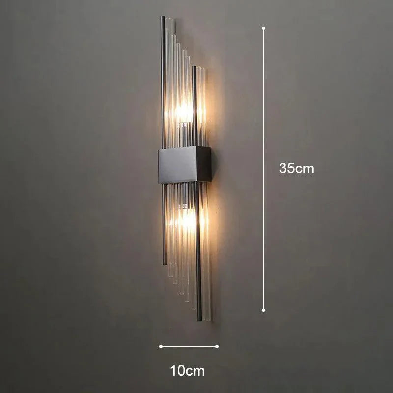 NARA | Innovatieve kristallen wandlamp met gouden touch
